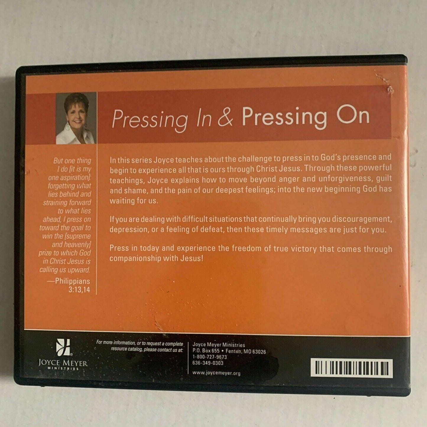 Pressing In & Pressing On - Joyce Meyer CD