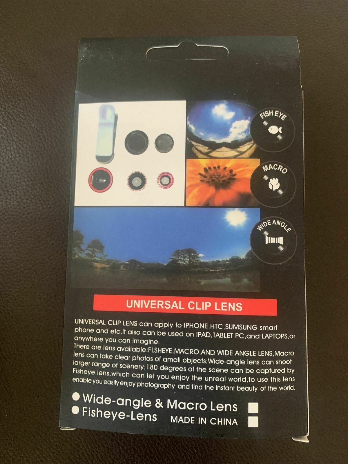 Universal Clip 3-In-One Lens For Mobile: Wide-Angle, Macro & Fisheye Lens