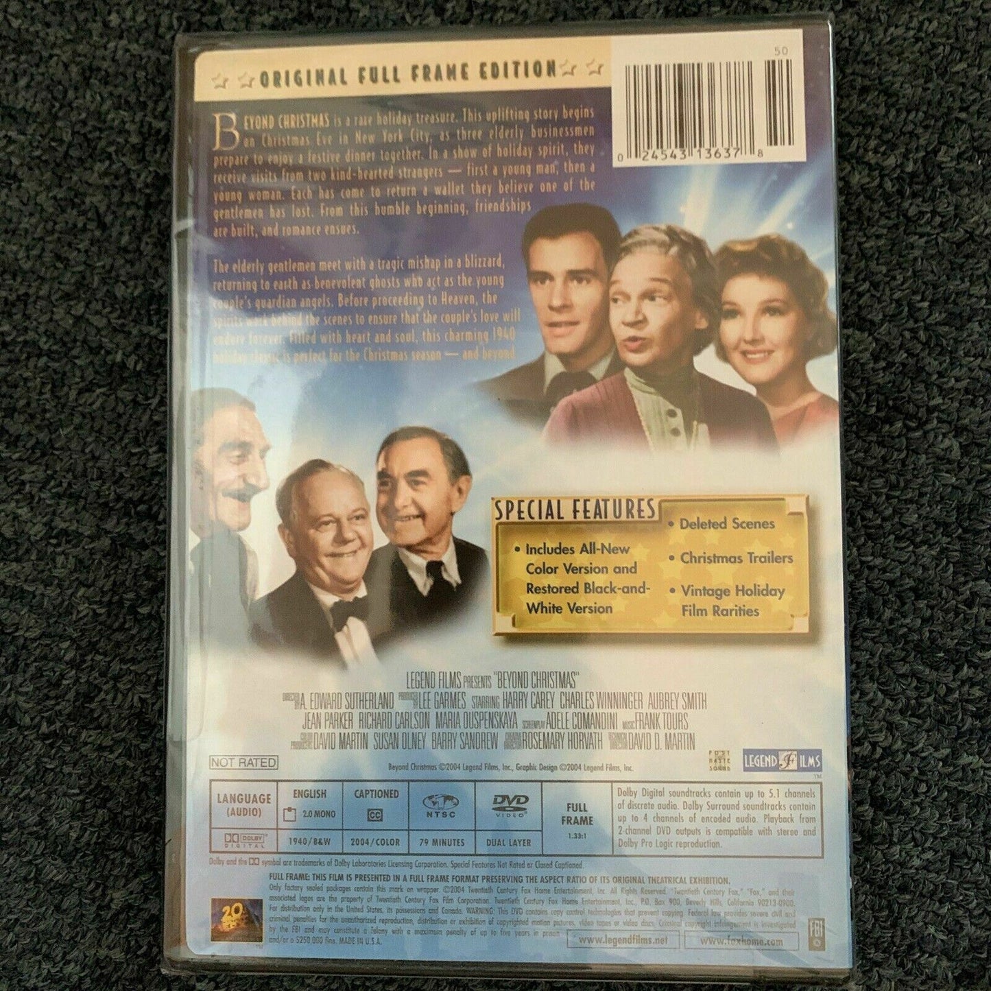 *New Sealed* Beyond Christmas (DVD, 1940) Harry Carey. Region 1