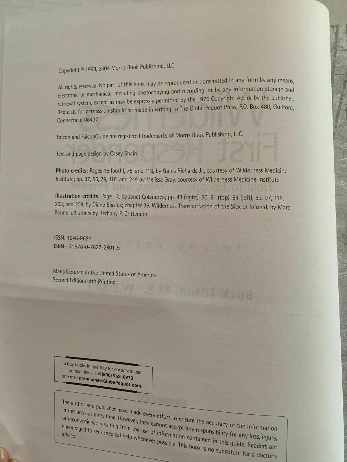 Wilderness First Responder by Buck Tilton - 2nd Edition