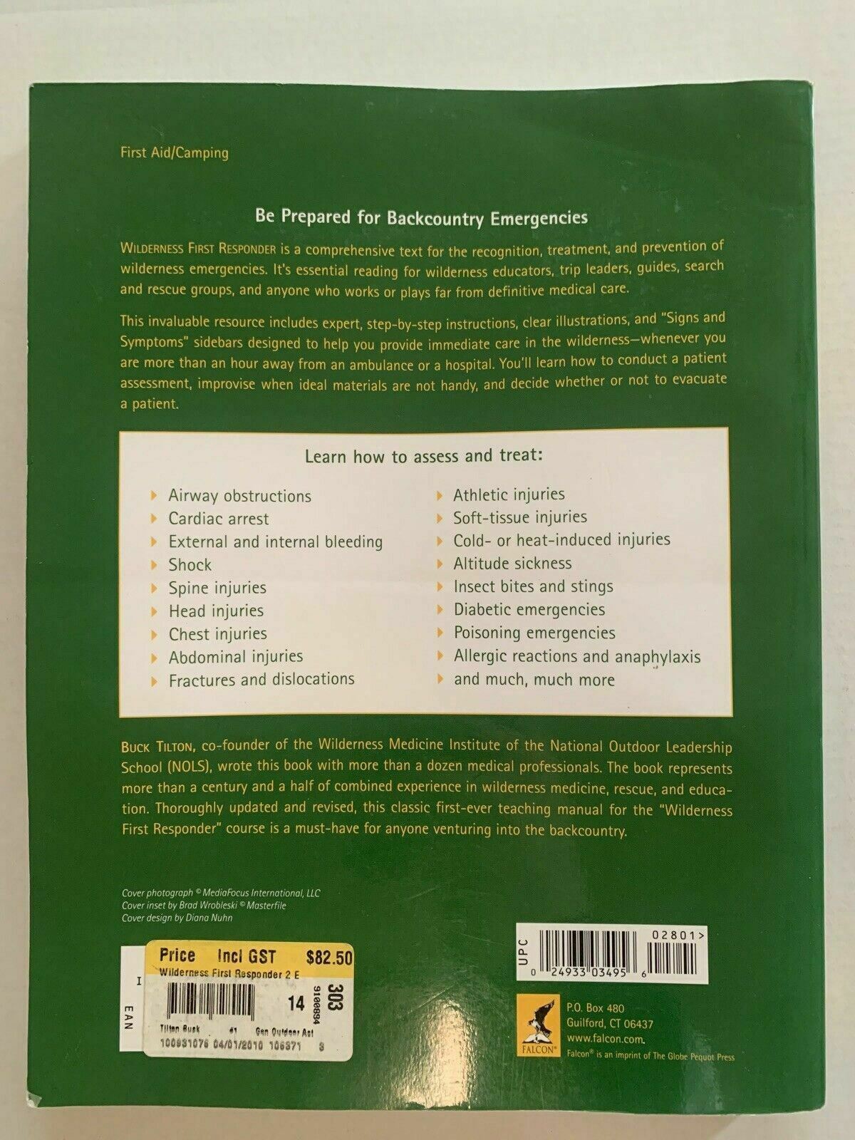 Wilderness First Responder by Buck Tilton - 2nd Edition