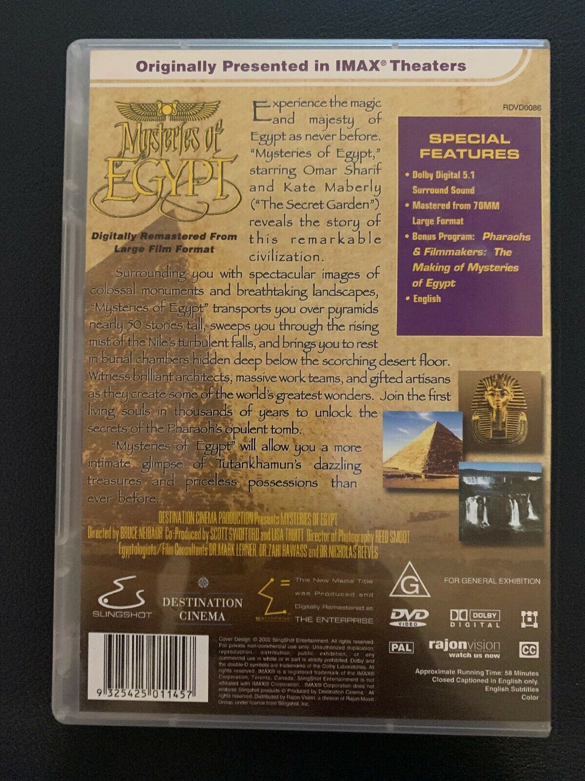 IMAX Mysteries Of Egypt (IMAX Film / Movie) DVD