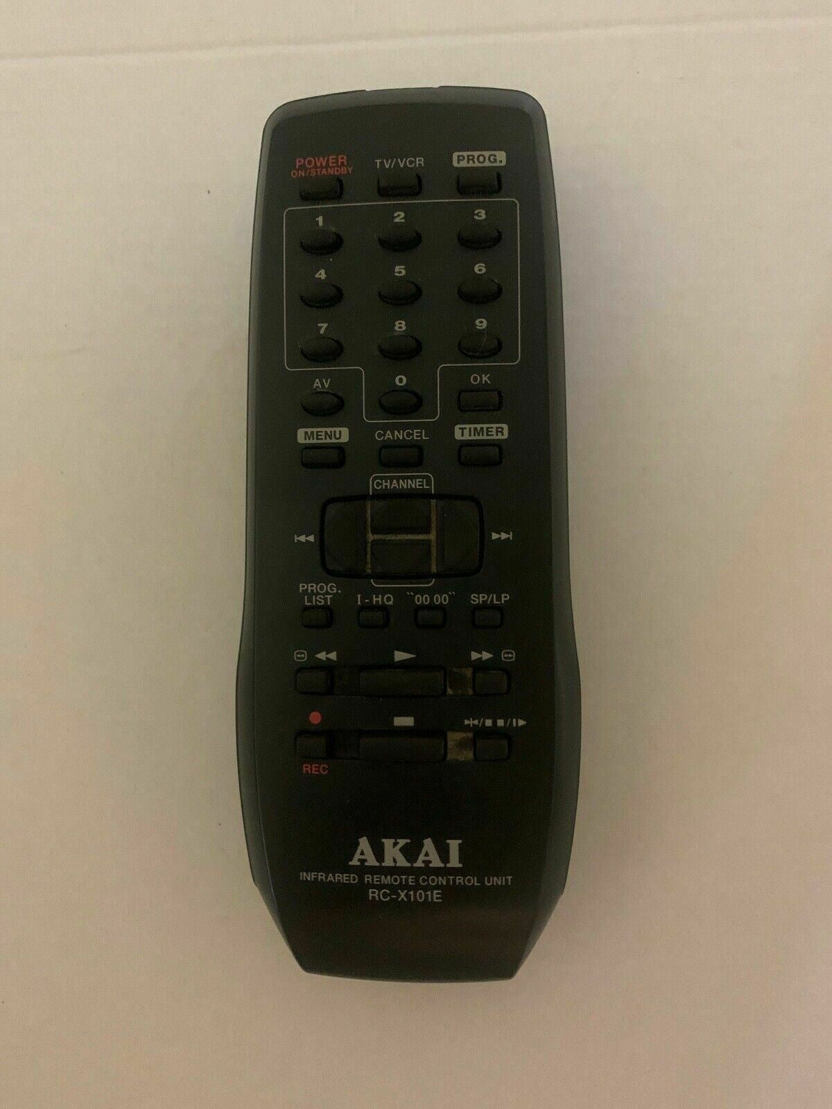 Genuine Akai RC-X101E Remote Control For TV VCR Player – Retro Unit