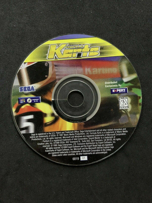 Formula Karts (1997) PC CDROM *Disc Only* Sega Windows 95 Racing Classic Retro