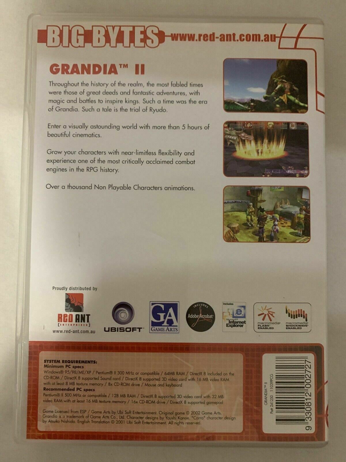 Grandia II 2 - PC CDROM 2002 Classic RPG Game