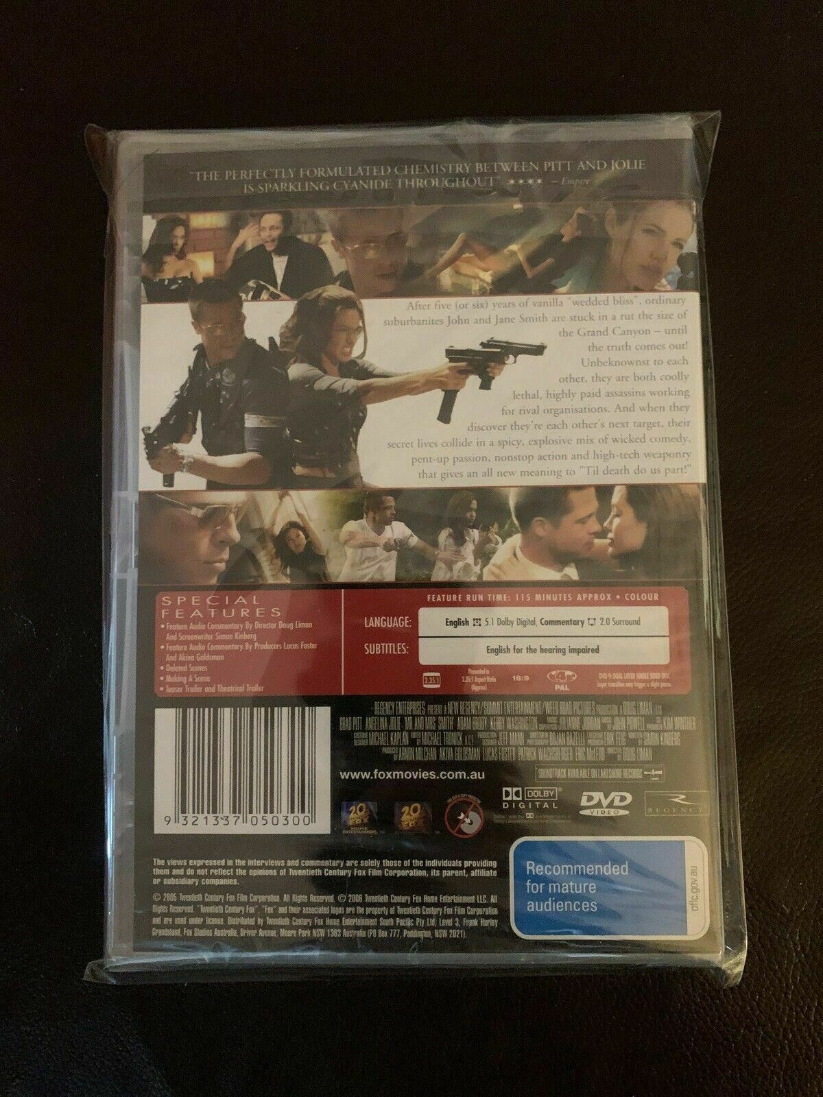 *New Sealed* Mr & Mrs Smith (DVD, 2006) Brad Pitt, Angelina Jolie. Region 4