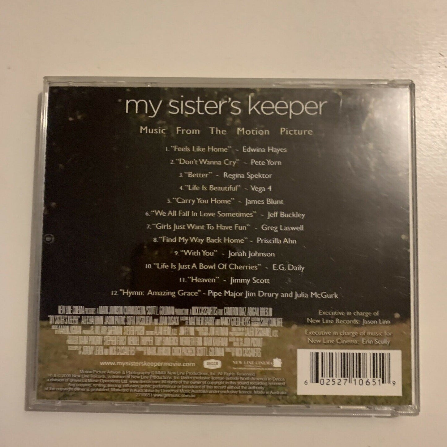 My Sister's Keeper: Music From The Motion Picture Soundtrack (CD, 2009)