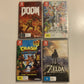 4x Nintendo Switch Empty Cases: Zelda, Doom, Super Smash Bros, Crash Bandicoot
