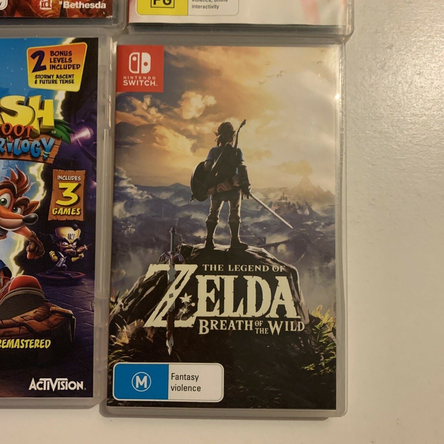 4x Nintendo Switch Empty Cases: Zelda, Doom, Super Smash Bros, Crash Bandicoot