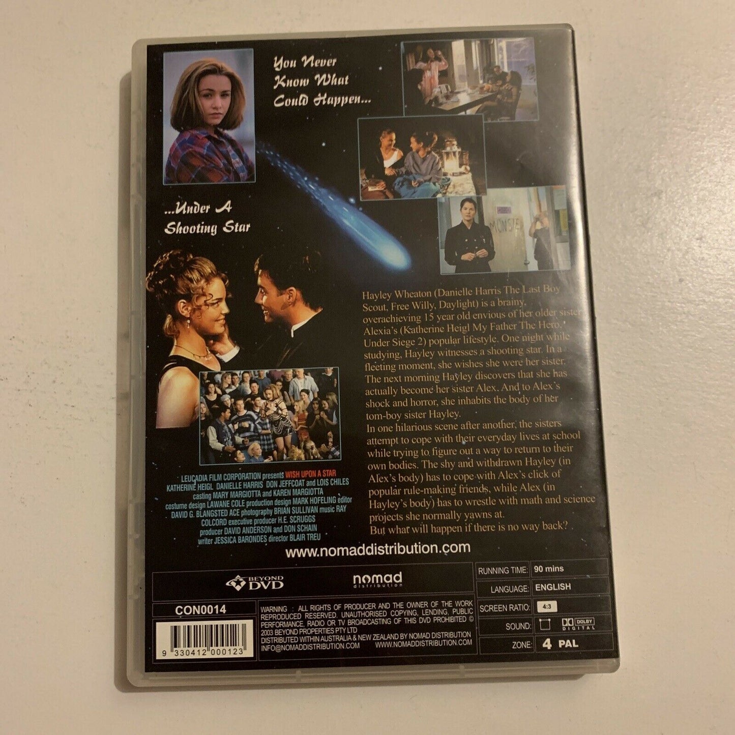 Wish Upon A Star (DVD, 1996) Katherine Heigl, Danielle Harris, Region 4