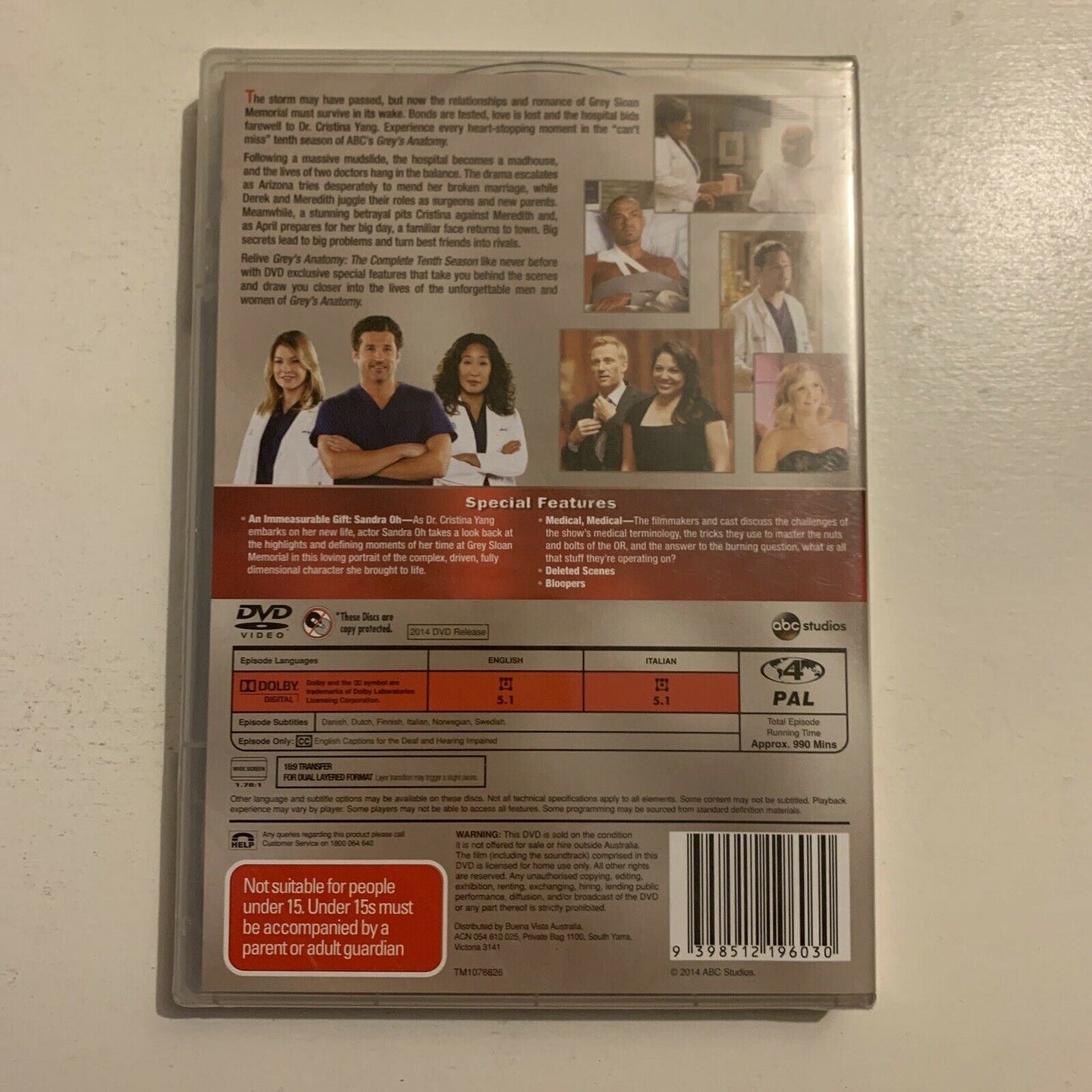 *New Sealed* Greys Anatomy : Season 10 (DVD, 2013, 6-Disc) Region 4