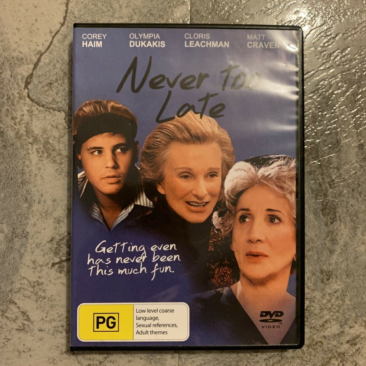 Never Too Late (DVD, 1996) Corey Haim, Olympia Dukakis Region 4