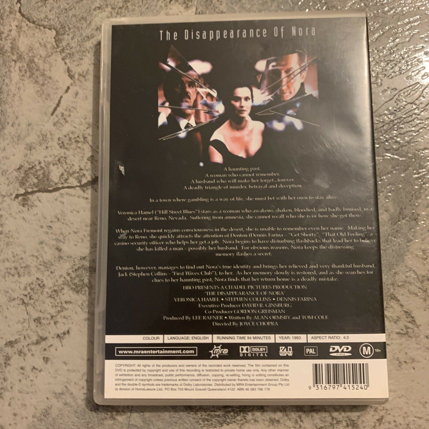 The Disappearance Of Nora (DVD, 2003) Region 4