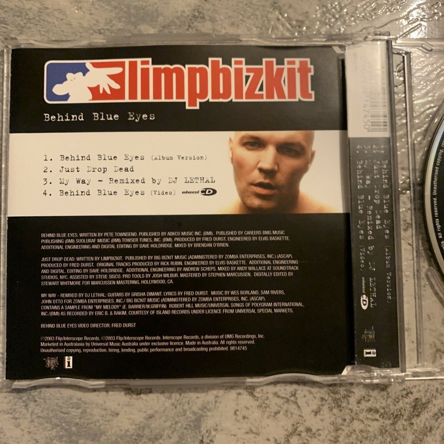 Limpbizkit / Limp Bizkit – Behind Blue Eyes (CD, 2003) Single