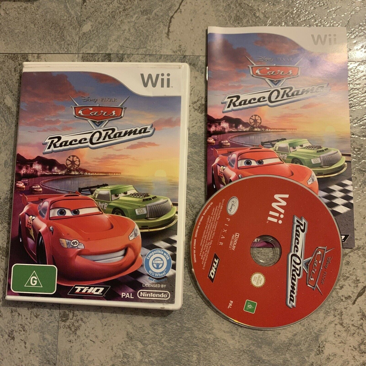 Disney Pixar Cars Race-O-Rama Nintendo Wii PAL Game With Manual