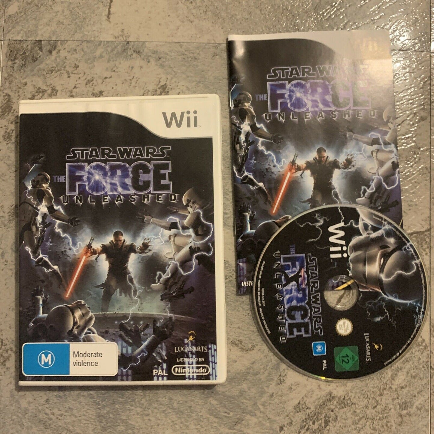 Star Wars The Force Unleashed Nintendo Wii With Manual PAL