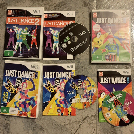 Just Dance 2 / Just Dance 2015 / Just Dance 2016 Nintendo Wii With Manual PAL