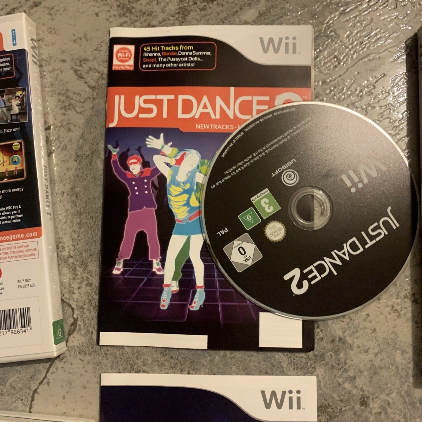 Just Dance 2 / Just Dance 2015 / Just Dance 2016 Nintendo Wii With Manual PAL