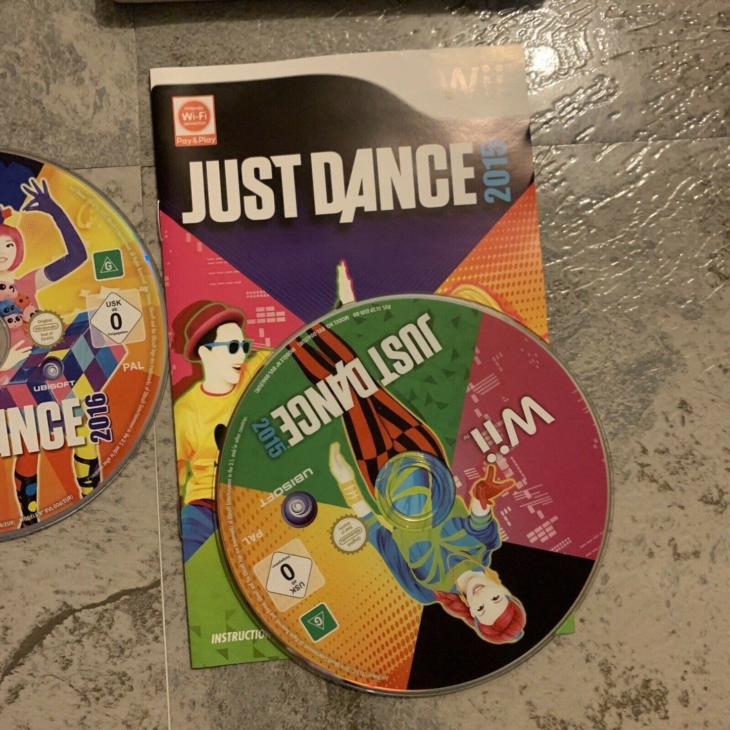 Just Dance 2 / Just Dance 2015 / Just Dance 2016 Nintendo Wii With Manual PAL