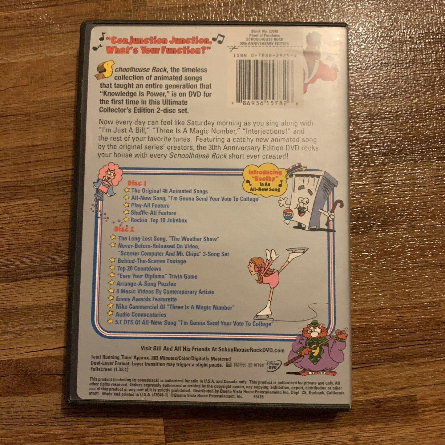 School House Rock! 30th Anniversary Edition (DVD, 1973, 2-Disc) Region 1