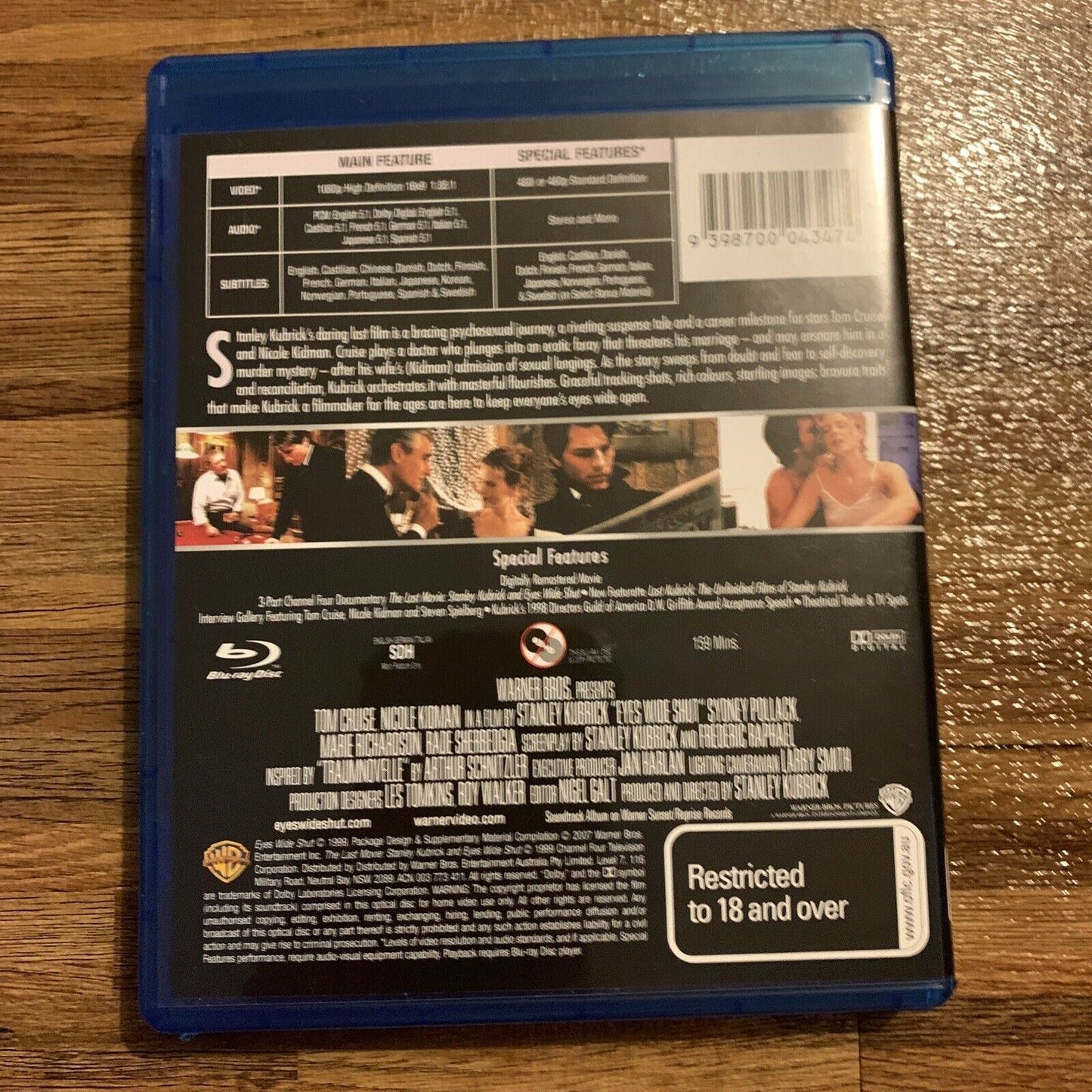 Eyes Wide Shut (Bluray, 1999) Stanley Kubrick Film. Tom Cruise. Region ...