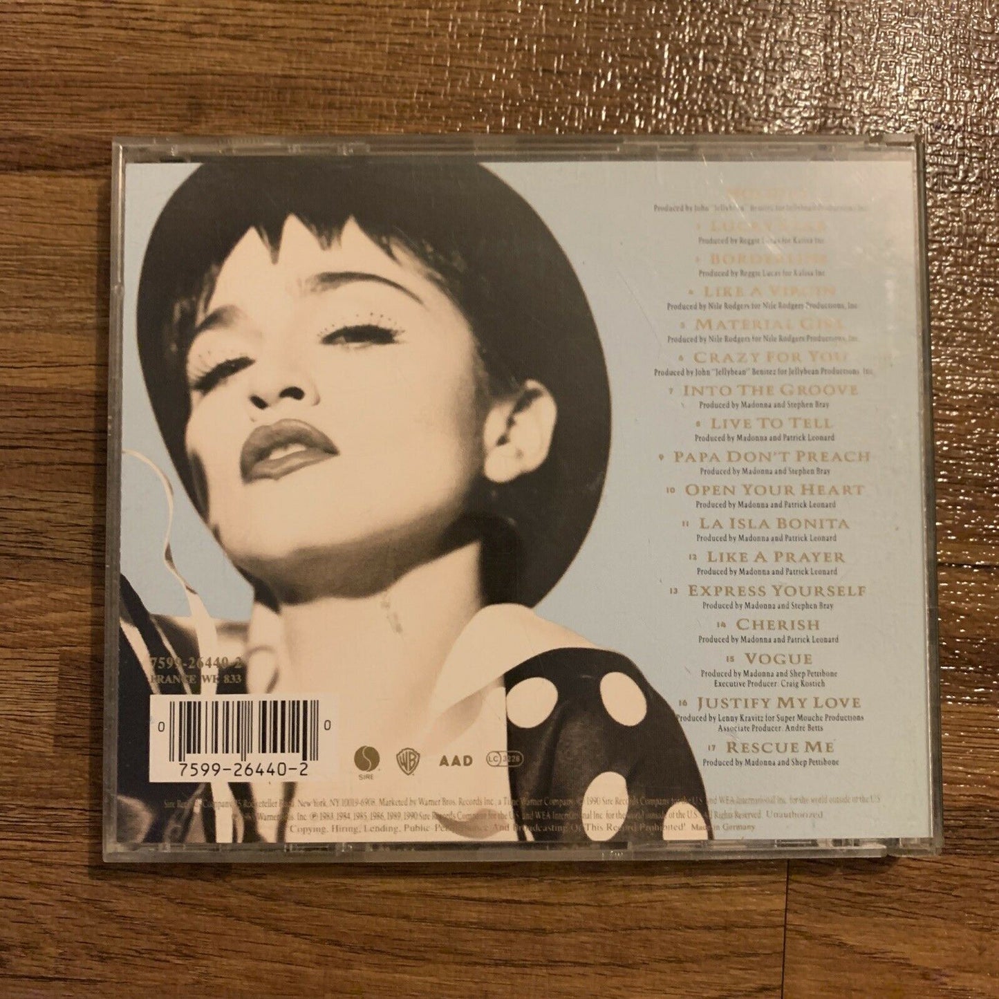 Madonna  - Immaculate Collection (CD, 1990)