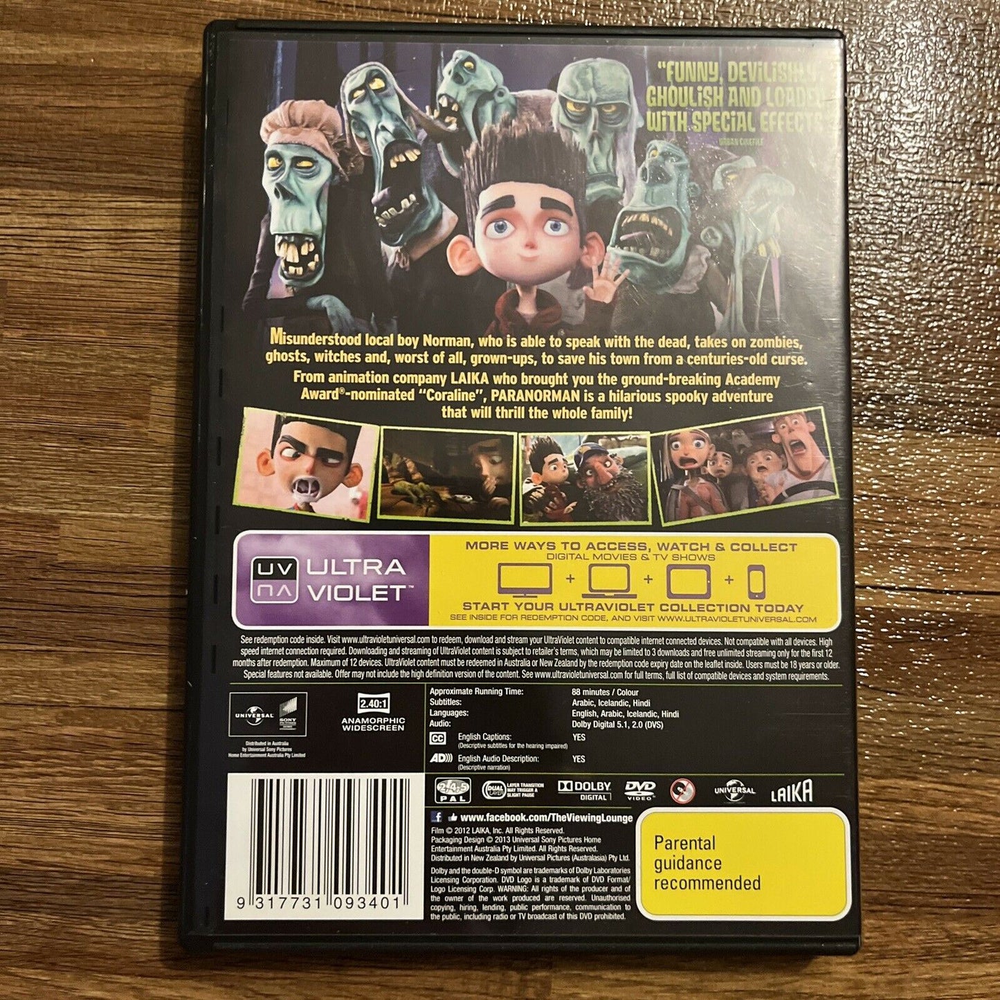 ParaNorman (DVD, 2012) Anna Kendrick, Christopher Mintz-Plasse Region 4&2