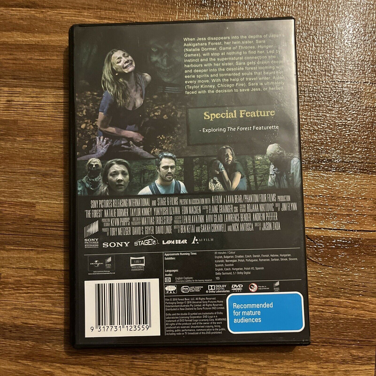 The Forest (DVD, 2016) Natalie Dormer, Eoin Macken, Stephanie Vogt, Region 4&2