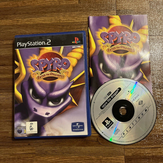 Spyro: Enter the Dragonfly (Sony PlayStation 2, 2002) PS2 W/ Manual  PAL