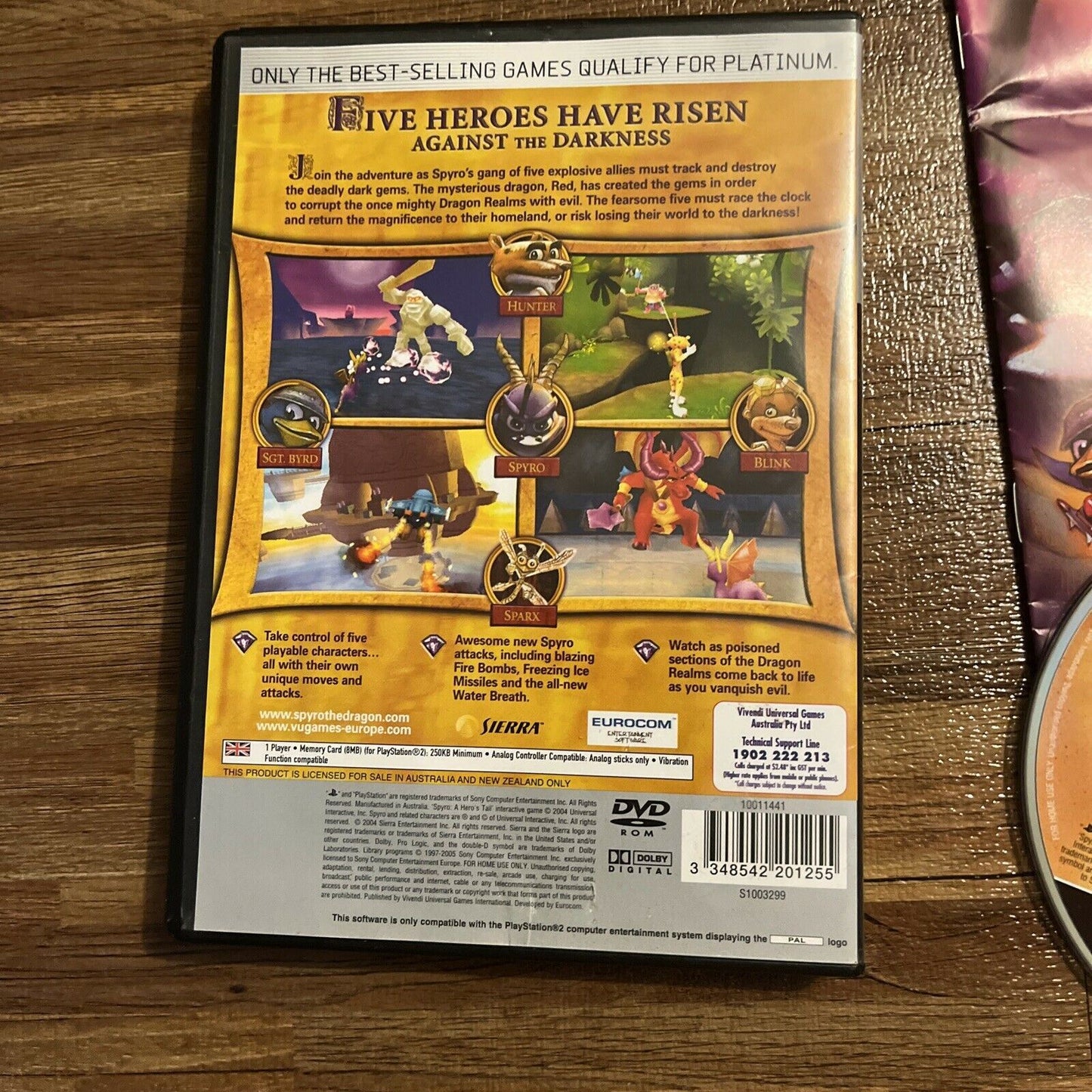 Spyro: A Heros Tail PS2 Sony PlayStation 2 Complete + Manual PAL