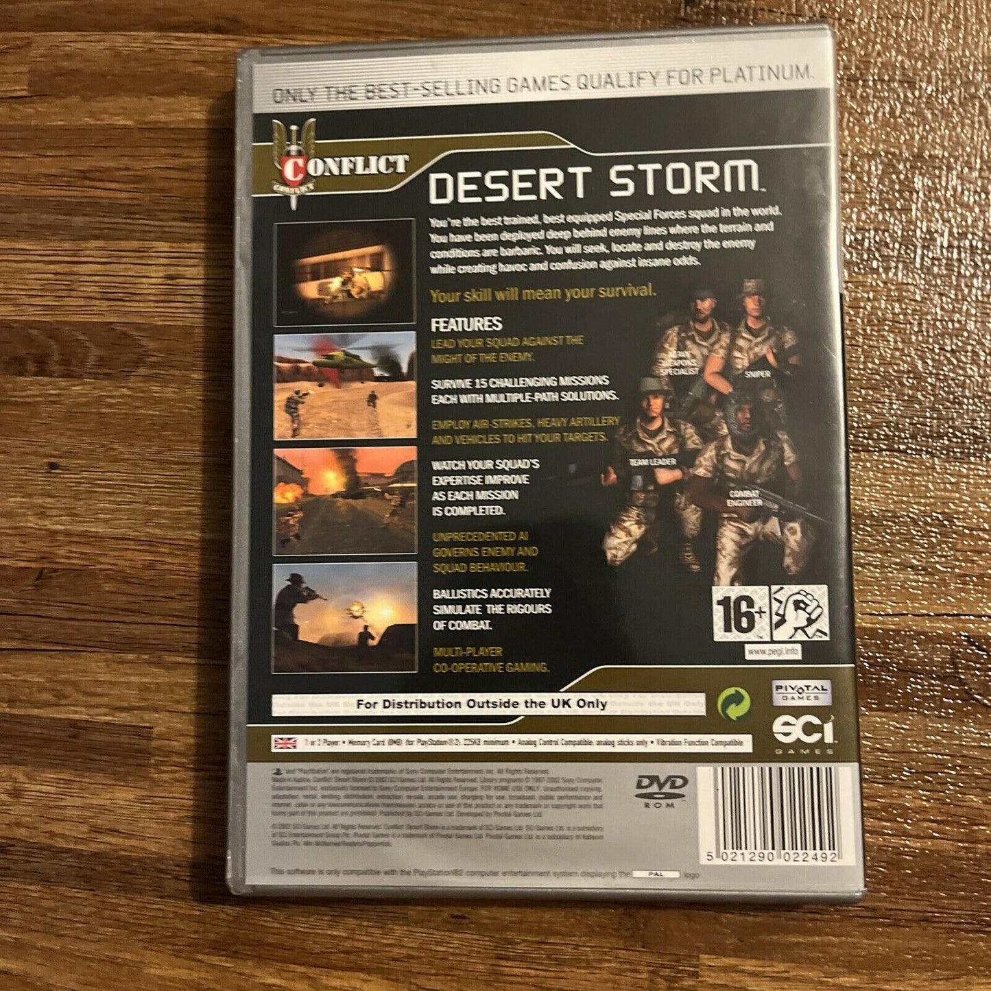 Conflict Desert Storm Sony PlayStation 2 PS2 Game PAL Platinum With Manual