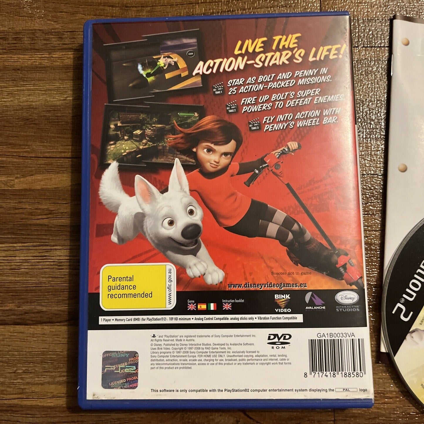 Disney Bolt - Playstation 2 PS2 With Manual PAL