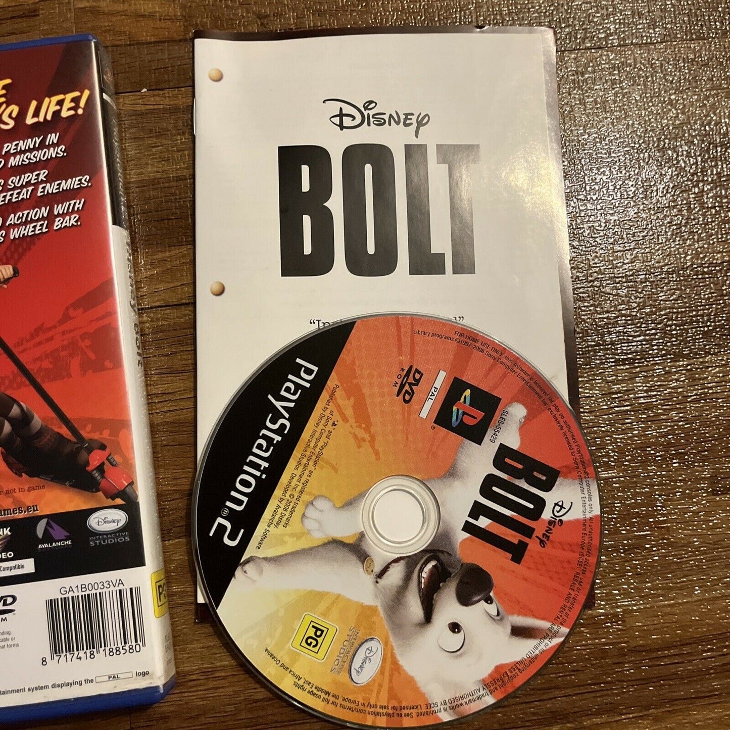 Disney Bolt - Playstation 2 PS2 With Manual PAL