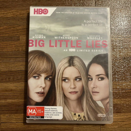 Big Little Lies (DVD, 2017, 3-Disc) Nicole Kidman, Reese Witherspoon Region 4