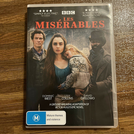 Les Miserables (DVD, 2019) Adeel Akhtar, David Oyelowo, Dominic West Region 4