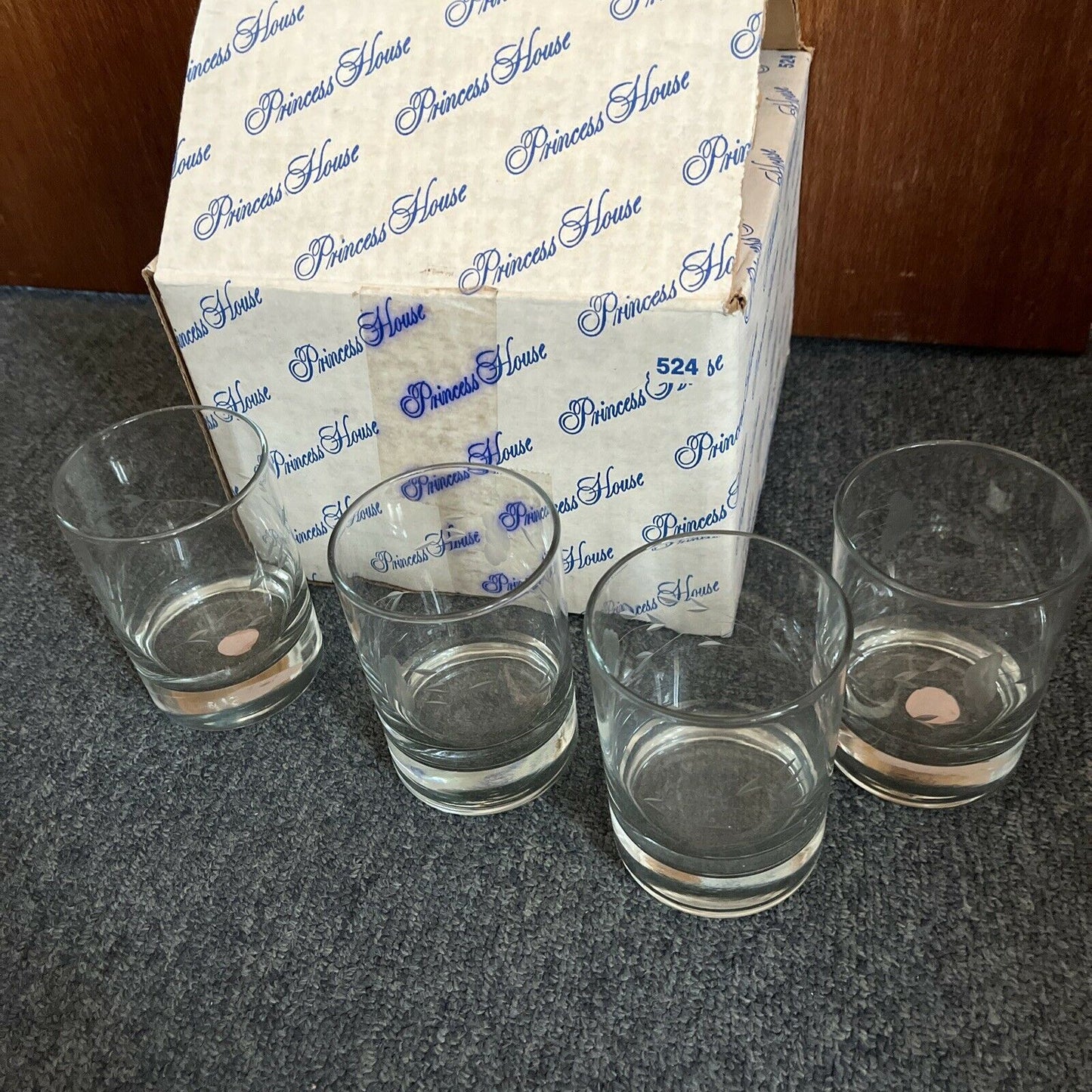 4x Princess House Heritage BeverageWare 524 - Made In USA 1992