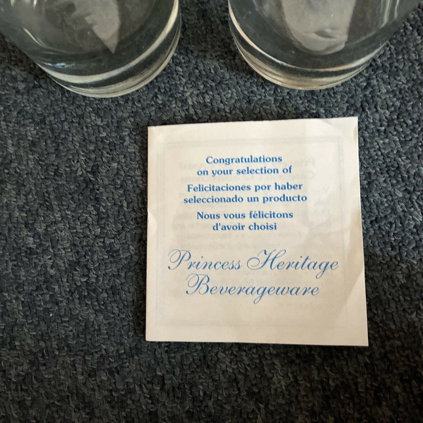 4x Princess House Heritage BeverageWare 524 - Made In USA 1992