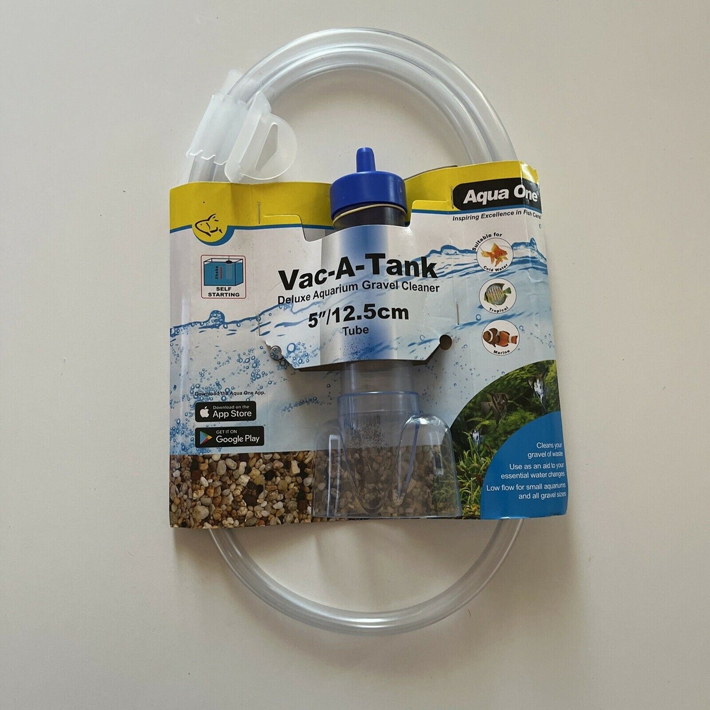 Aqua One Vac-A-Tank - Deluxe Aquarium Gravel Cleaner 5"/12.5cm Tube