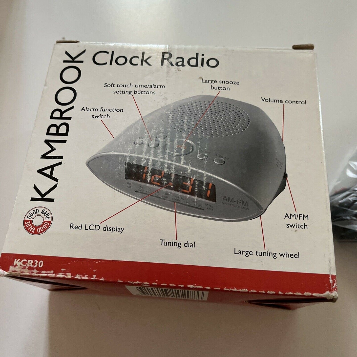 *New* Kambrook Clock AM/FM Radio KCR30