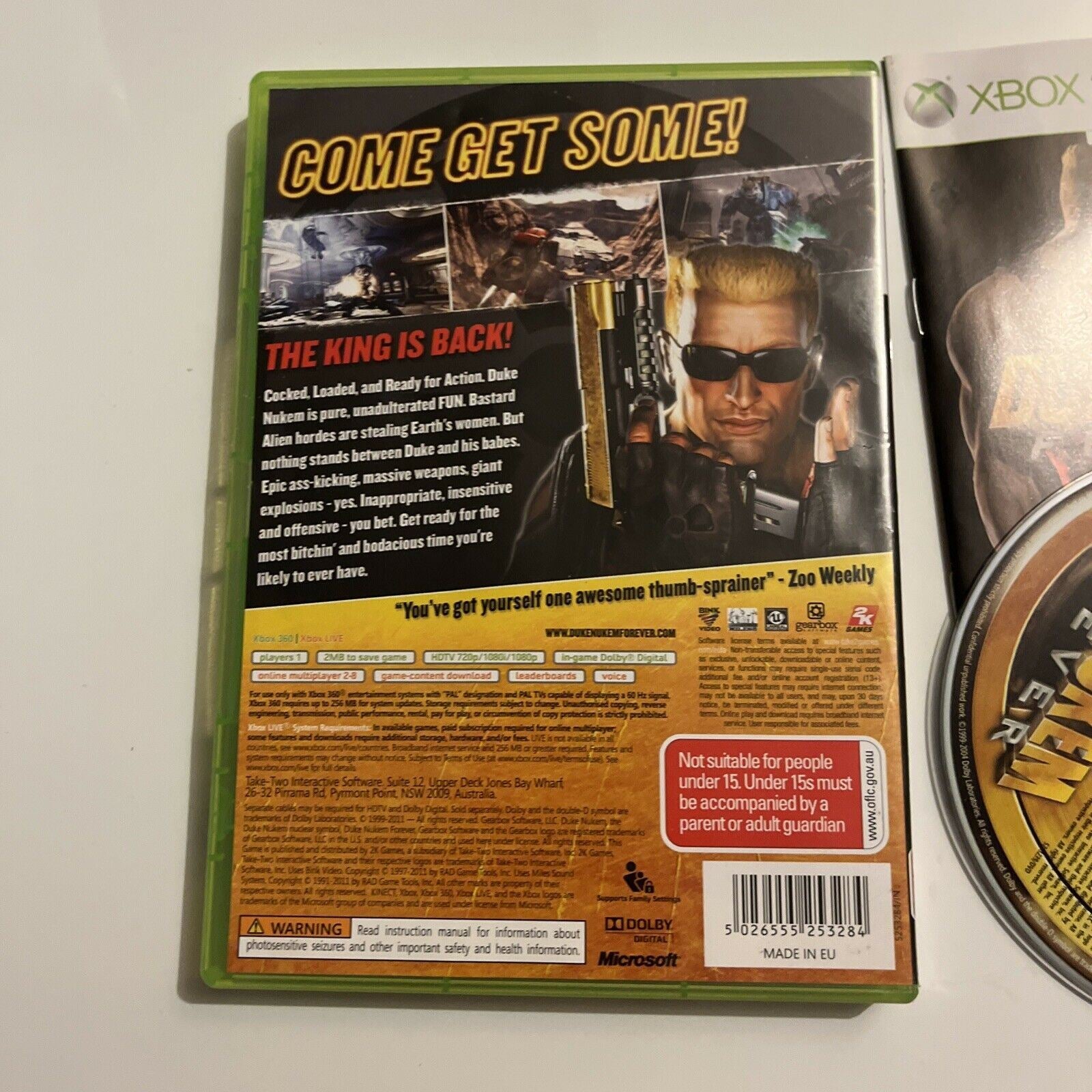 Jeux Xbox 360 Duke Nukem Forever Complet Pal Français Microsoft Jeux Xbox 360 Duke Nukem Forever Complet Pal Français Microsoft