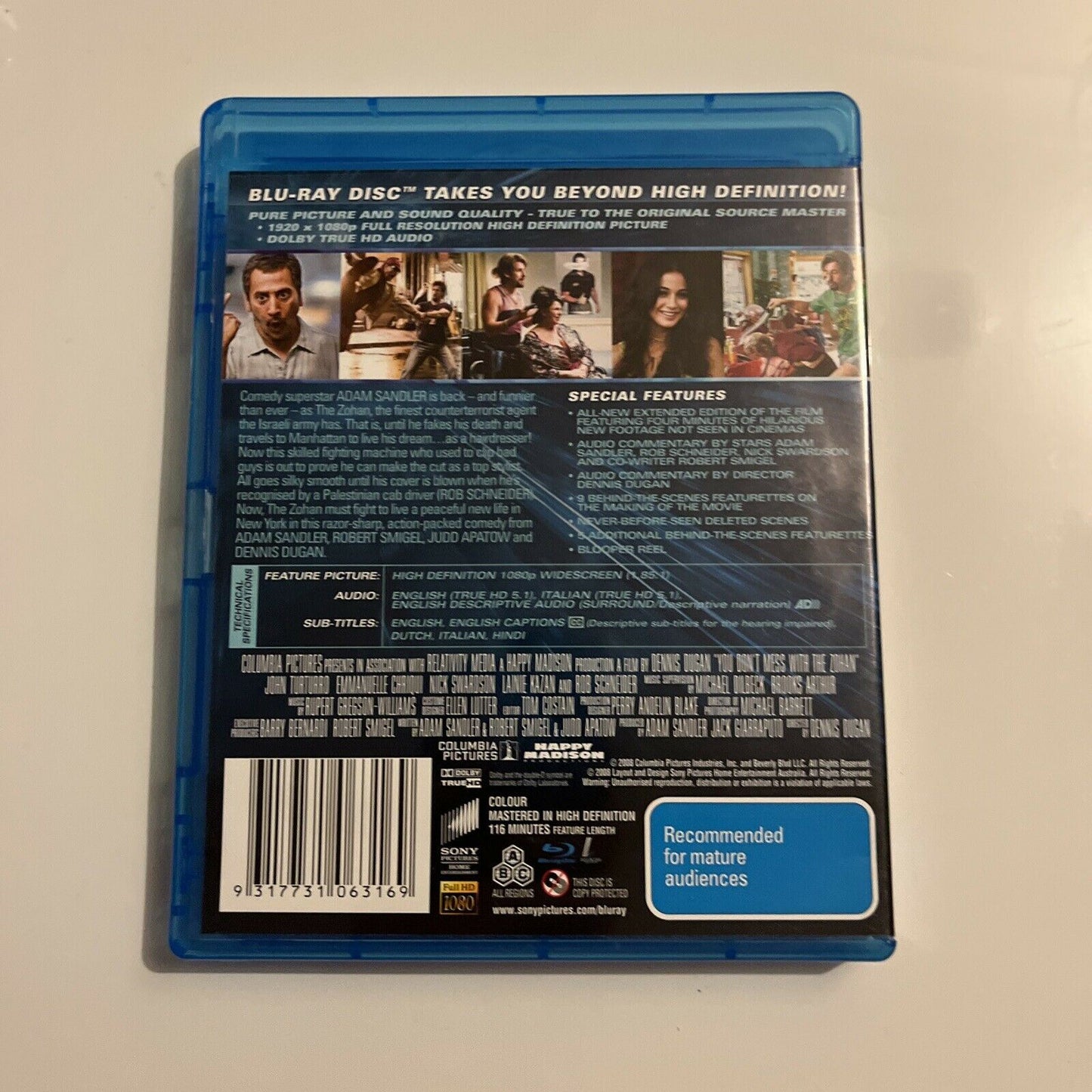 You Don't Mess with the Zohan - Revealing Extended Edition (Blu-ray, 2008)