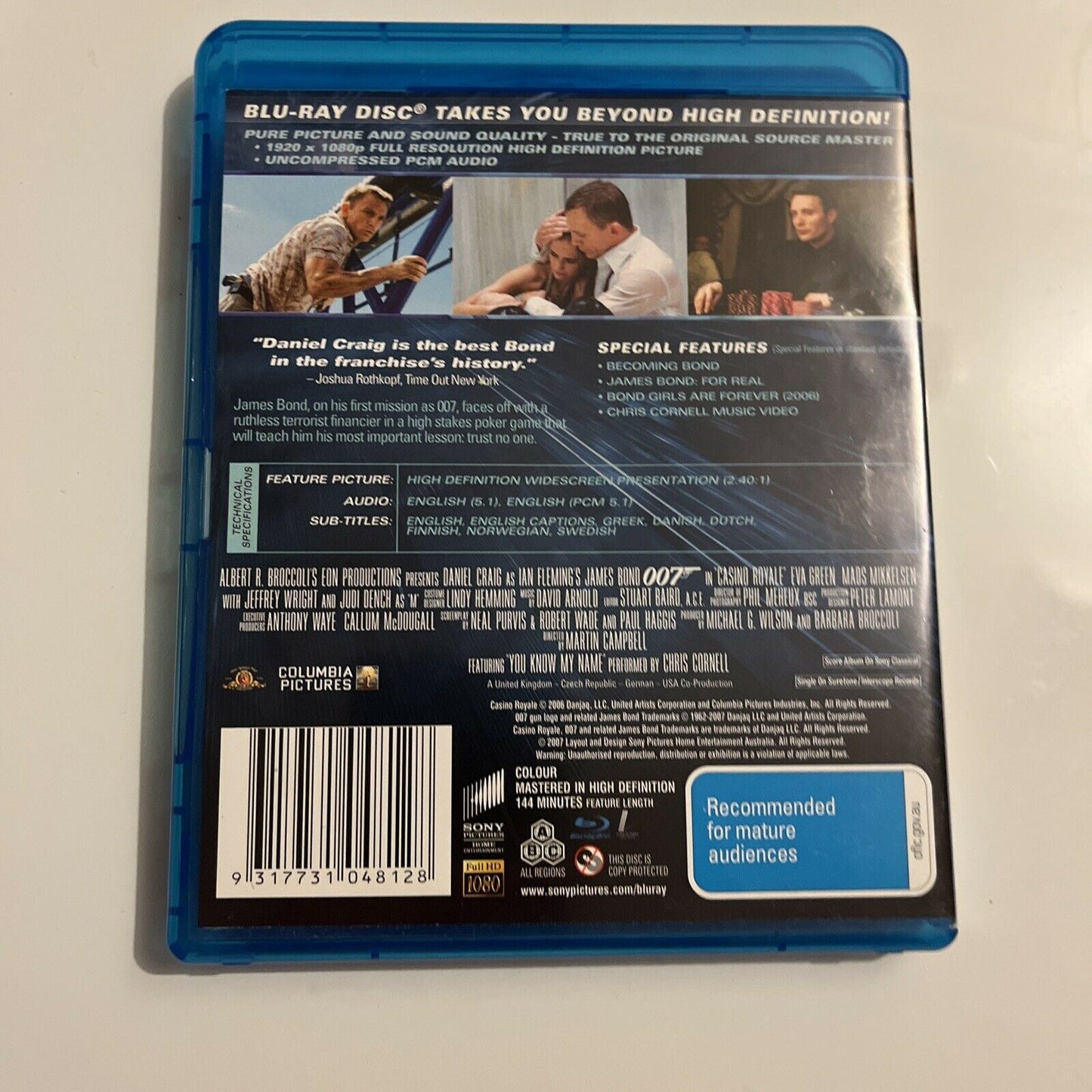 Casino Royale (Blu-ray, 2006) Daniel Craig, Eva Green. All Regions