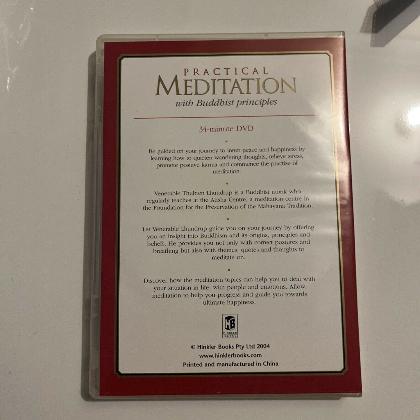 Practical Meditation With Buddhist Principles - Venerable Thubten Lhundrup (DVD)