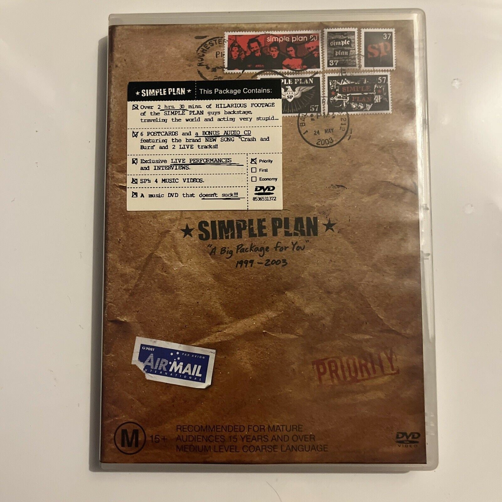 Simple Plan: A Big Package For You 1999-2003 (DVD) Region 4&2