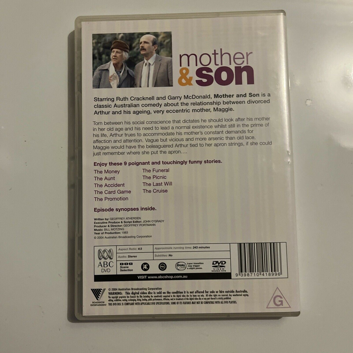 Best Of Mother And Son (DVD, 1983, 2-Disc) Ruth Cracknell, Region 4