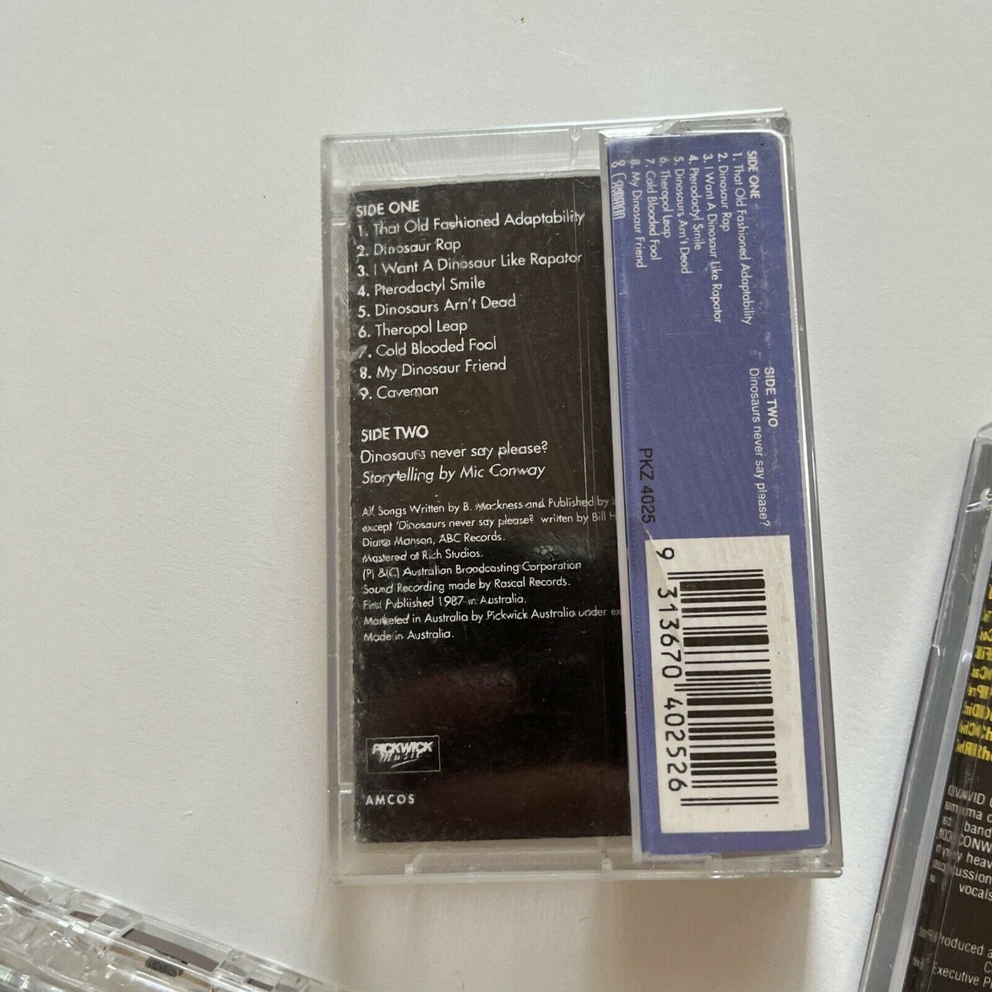 The Conway Brothers Hiccups Orchestra - Dinosaur Songs 1 & 2 Cassette Tape 1987
