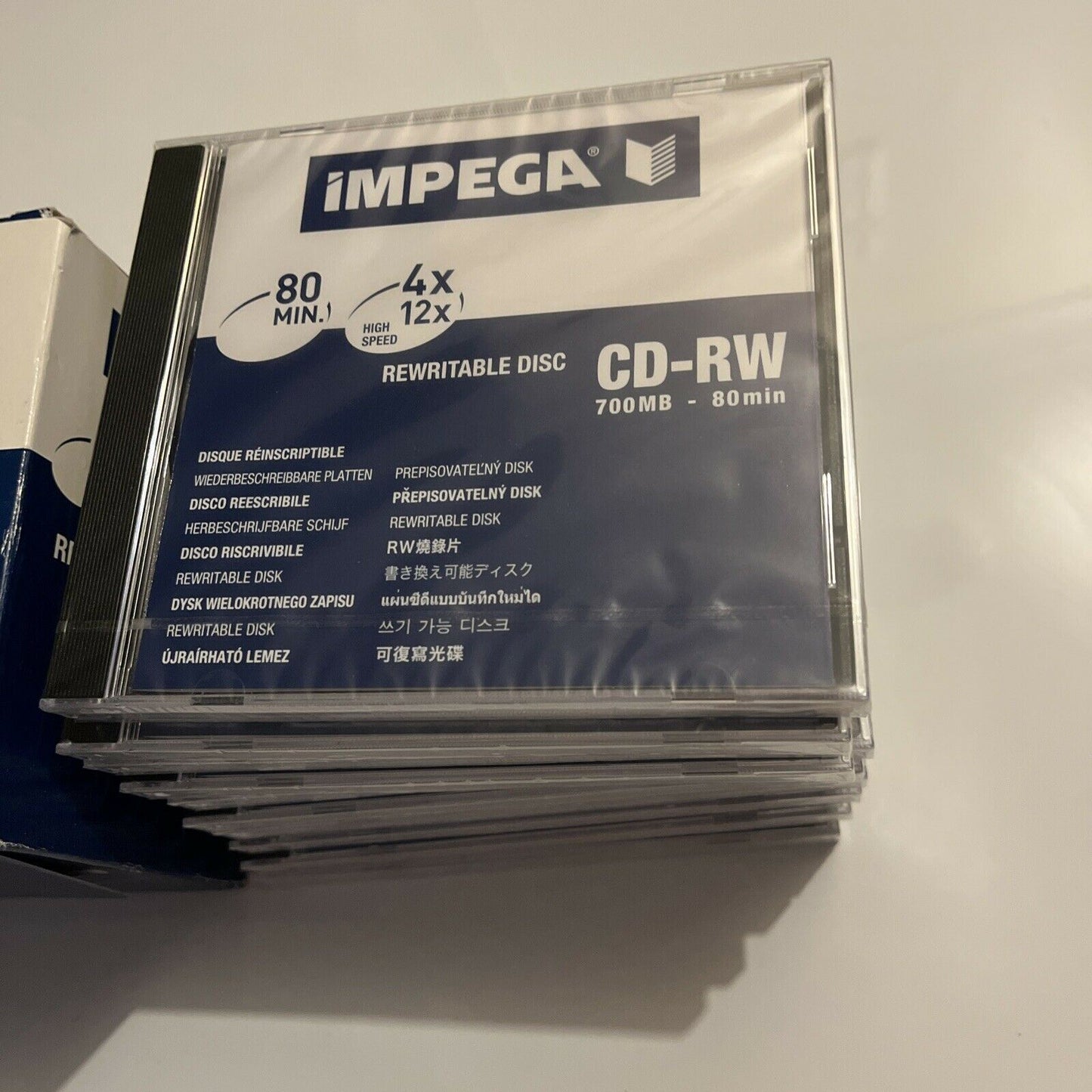 *New Sealed* Impega CD-RW 10-Disc Rewritable Disc 700mb 80 Min