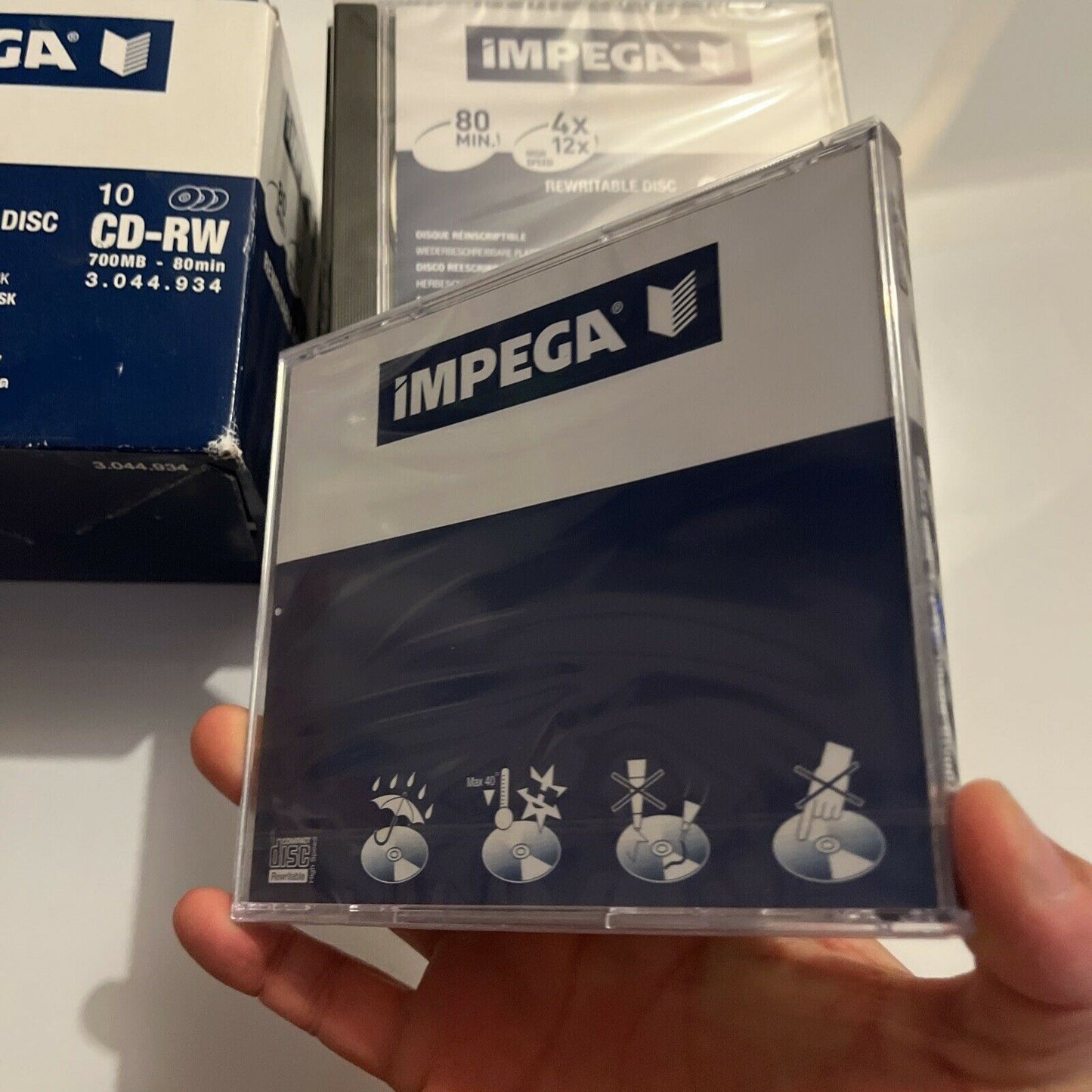 *New Sealed* Impega CD-RW 10-Disc Rewritable Disc 700mb 80 Min