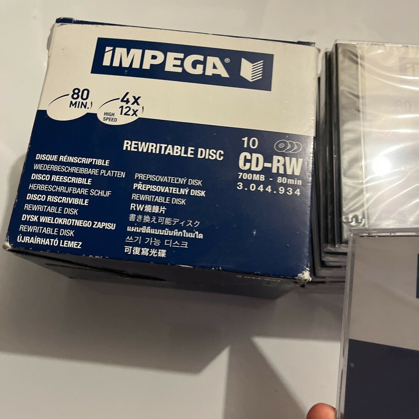 *New Sealed* Impega CD-RW 10-Disc Rewritable Disc 700mb 80 Min