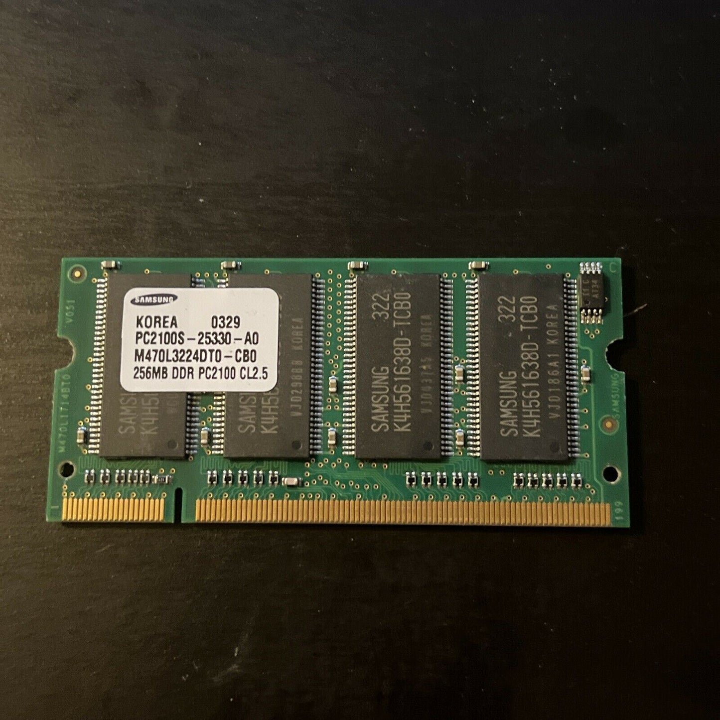 Samsung 256mb DDR RAM PC2100 CP2.5 PC2100S-25330-A0